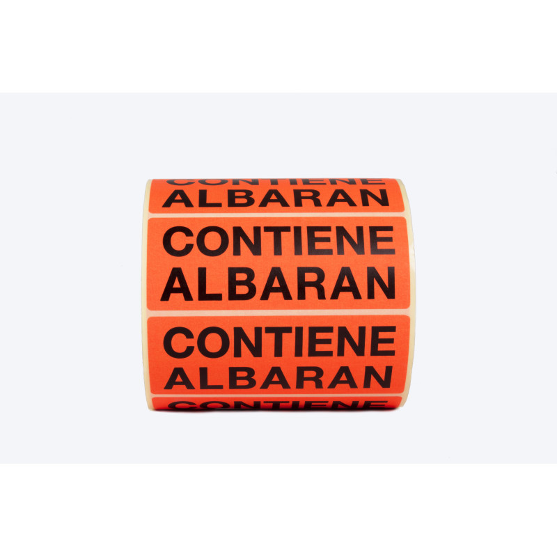 Etiqueta contiene albaran